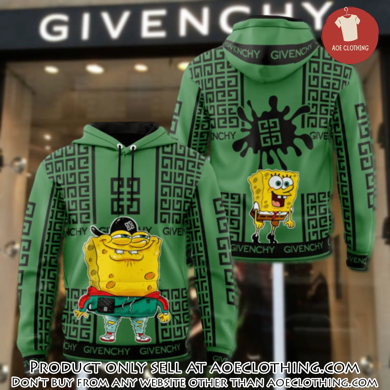 Givenchy spongebob unisex hoodie luxury brand gifts  jh2039 aoe1415445